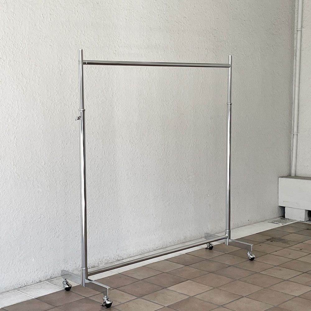 クロームスタイル CHROME-STYLE ストロンガーシリーズ ハンガーラック コートハンガー 高さ調整可 キャスター付き W126.5cm 店舗什器 ◇
