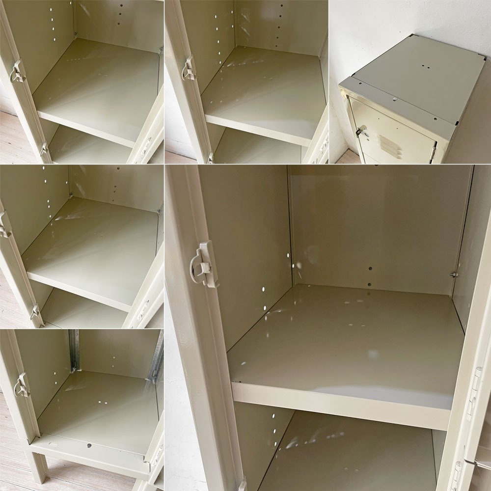 リオン LYON スチールロッカー ルーバーカット 5段 5-TIER LOCKER-LOUVER アイボリー puttywhite P.F.S取扱 ★