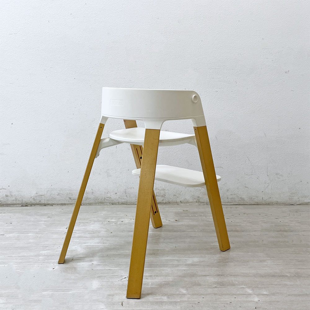 ストッケ STOKKE ステップス チェア Steps Chair ベビーチェア ホワイト 北欧 ノルウェー ●