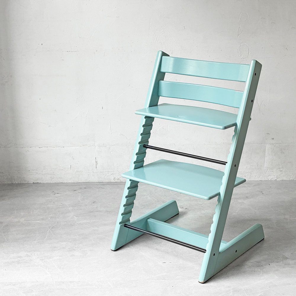 ストッケ STOKKE トリップトラップ TRIPP TRAPP ベビーチェア キッズチェア S/N6～ ノルウェー 北欧家具 アクアブルー ★