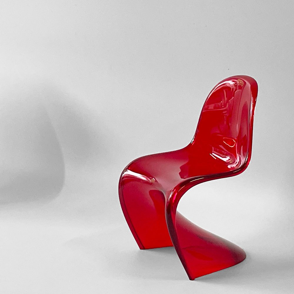 ヴィトラ デザインミュージアム Vitra Design Museum ミニチュアコレクション パントンチェア 1/6スケール 限定カラー レッド 箱付き ◇