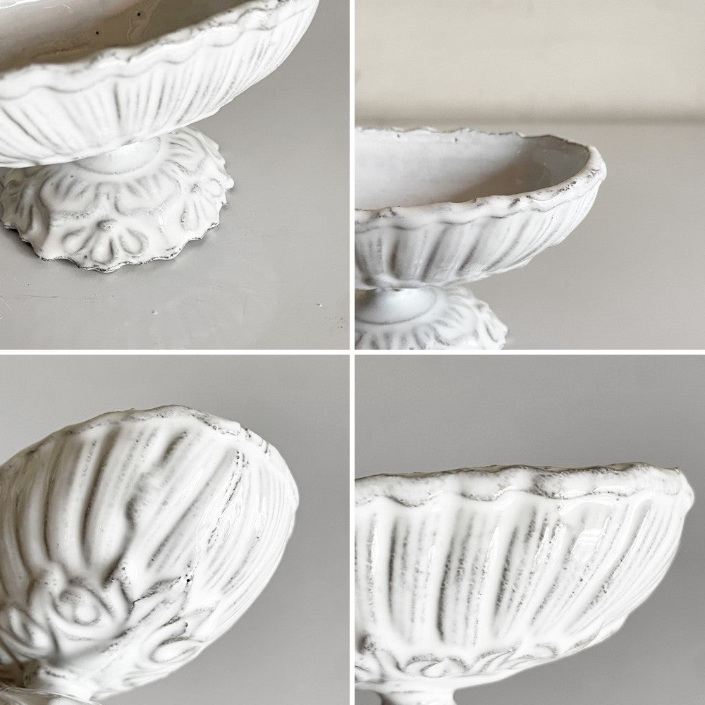 アスティエ・ド・ヴィラット Astier de Villatte シテール Cythere スモールボウルスタンド コンポート W10.5cm 陶器 フランス ■
