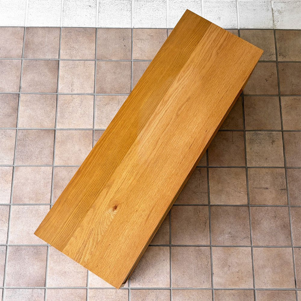 無印良品 MUJI 木製AVラック テレビボード オーク材 2ドロワー ナチュラルモダン W120cm ◇