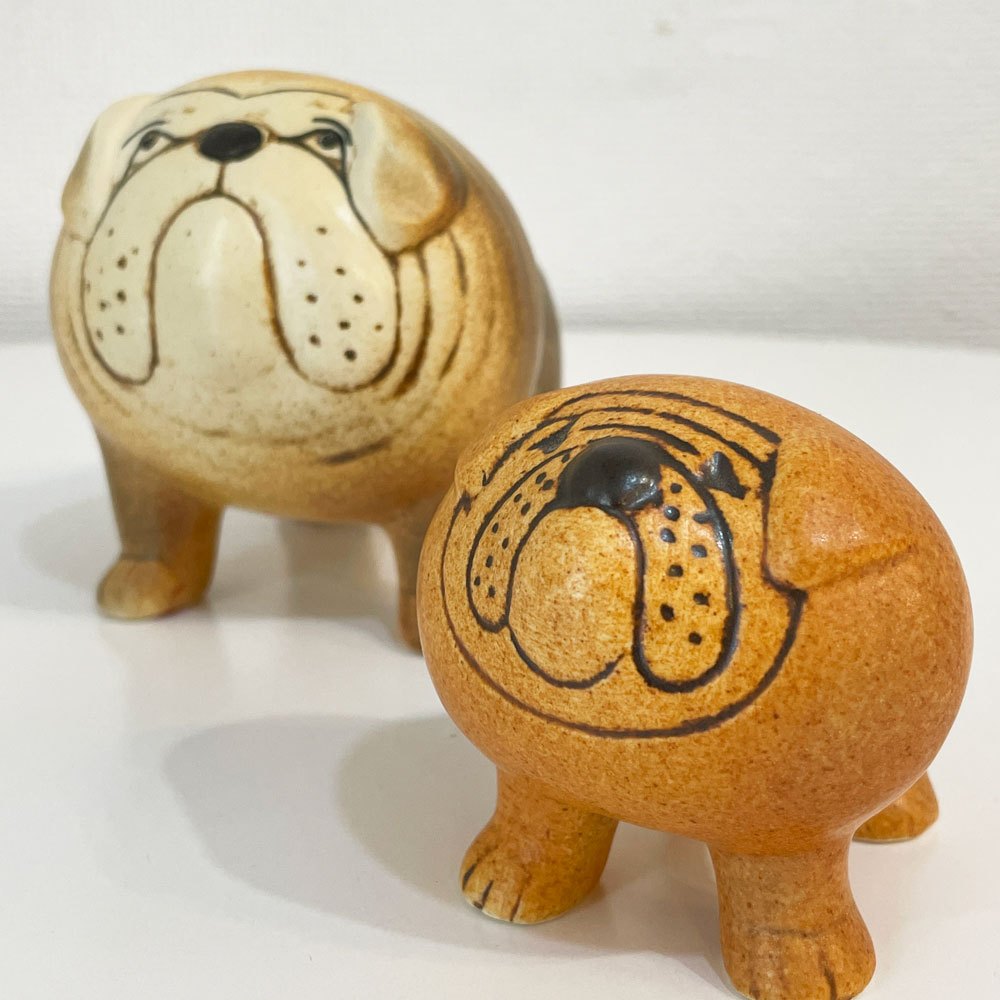 グスタフスベリ KERAMIK STUDION GUSTAVSBERG ケンネルシリーズ KENNEL ブルドッグ ミニ 復刻品 リサ・ラーソン Lisa Larson ◎