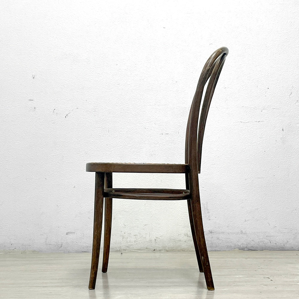 トーネット THONET ビンテージ vintage ベントウッドチェア ラタン座 藤張り 曲木 レトロ コスガ取り扱い A ●