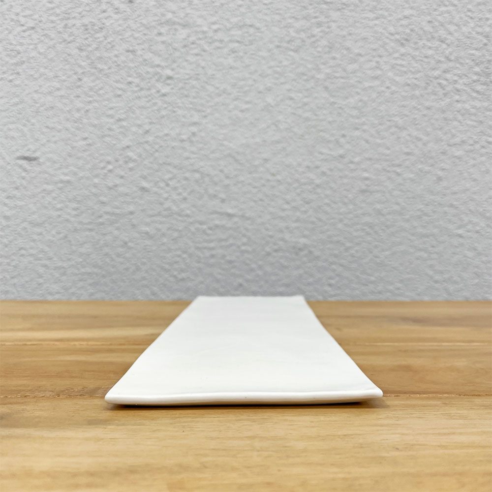 岡田直人 Naoto Okada 長角板皿 プレート 30×9.5cm ホワイト 現代作家 〓