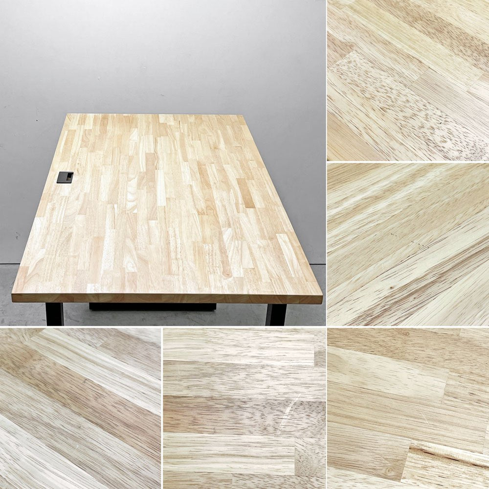 かなでもの KANADEMONO ザ・テーブル THE TABLE スタンディングデスク 160×80cm ラバーウッド天板 スクエアレッグ 配線孔キャップ付き 合計定価 ￥70,500- ●