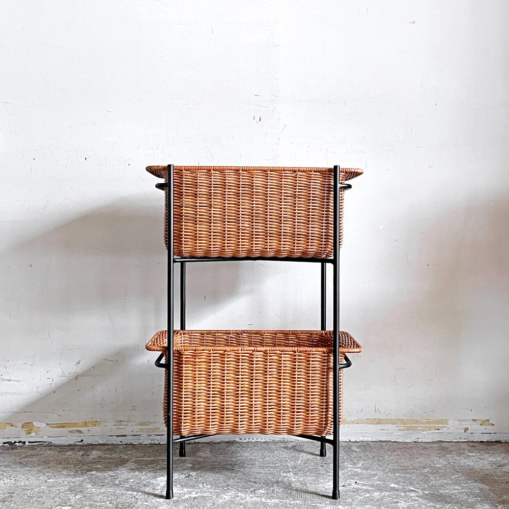 イデー IDEE ワラビー WALLABY バスケットスタンド BASKET STAND ラタン スチール ブラック ■