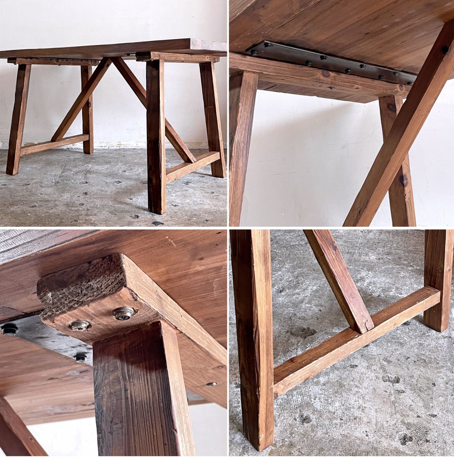 ダルトン DULTON ダイニングテーブル DINING TABLE S XP-001S 無垢古材 W138cm ビンテージスタイル ■