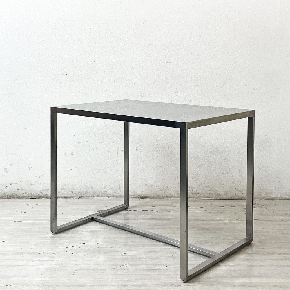 シンプルデザイン Simple Design ステンレス デスク テーブル W90cm インダストリアルスタイル ●