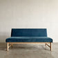 アクタス ACTUS タイム THYME ソファベンチ 3シーター ファブリック カバーリング ブルー系 オーク材 W150cm 定価￥117,700-以上 〓