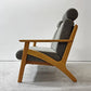浜本工芸 S-3900 リビングチェア 3Pソファ 3人掛け オーク無垢材 ヘッドレスト2個付属 シンプルナチュラル ●