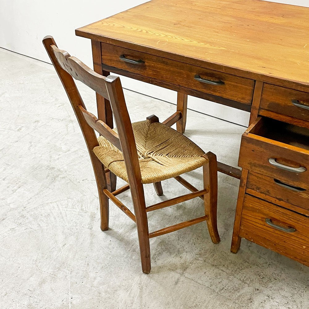 クラシカルデザイン ClassicalDesign ダイニングチェア 麻ひも ビンテージ 現状品 ●