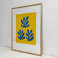 イデー IDEE アンリ マティス Henri Matisse  青いシートと黄色い背景 シルクスクリーン アートポスター W72×H52cm 額装品 ●