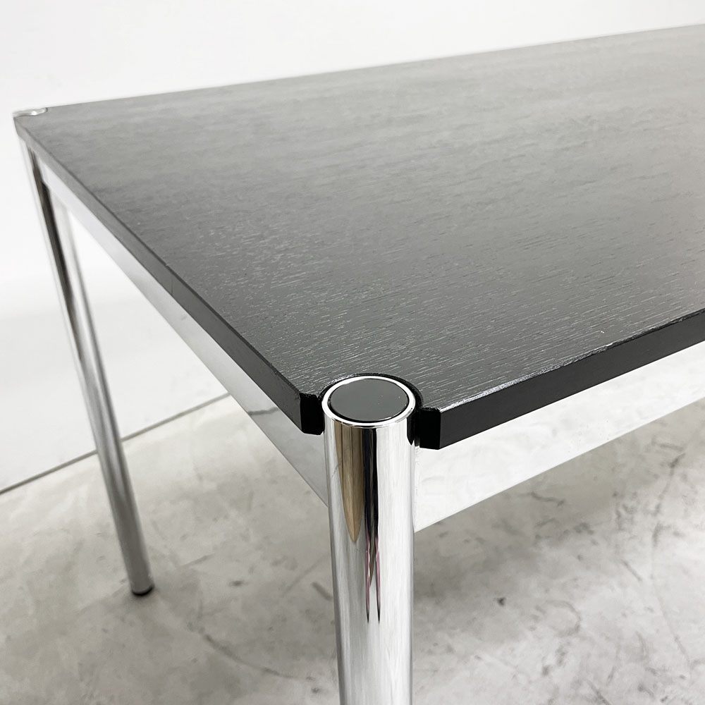USMモジュラーファニチャー USM Haller USMハラーテーブル ワーキングデスク ダイニングテーブル オーク材 ブラック W150cm アジャスター付 高さ調整リング付き スイス ●