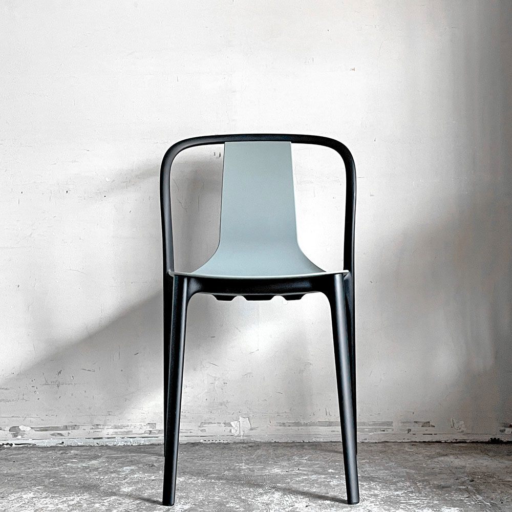ヴィトラ Vitra ベルヴィルチェア Belleville Chair ダイニングチェア スタッキングチェア モスグレー ロナン & エルワン・ブルレック A ■