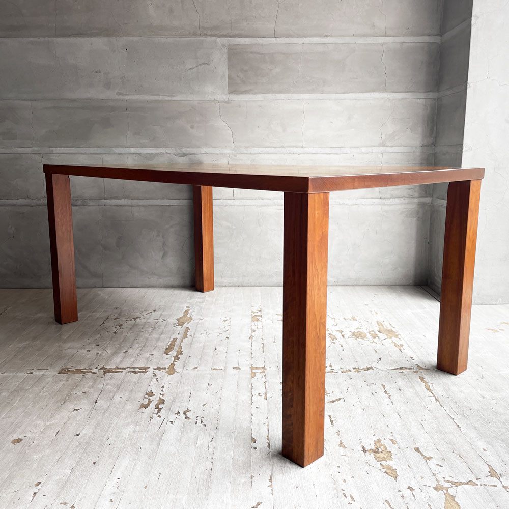 シラカワ家具 SHIRAKAWA ウォールナット無垢材 ダイニングテーブル 角脚 W160cm 飛騨家具 ♪