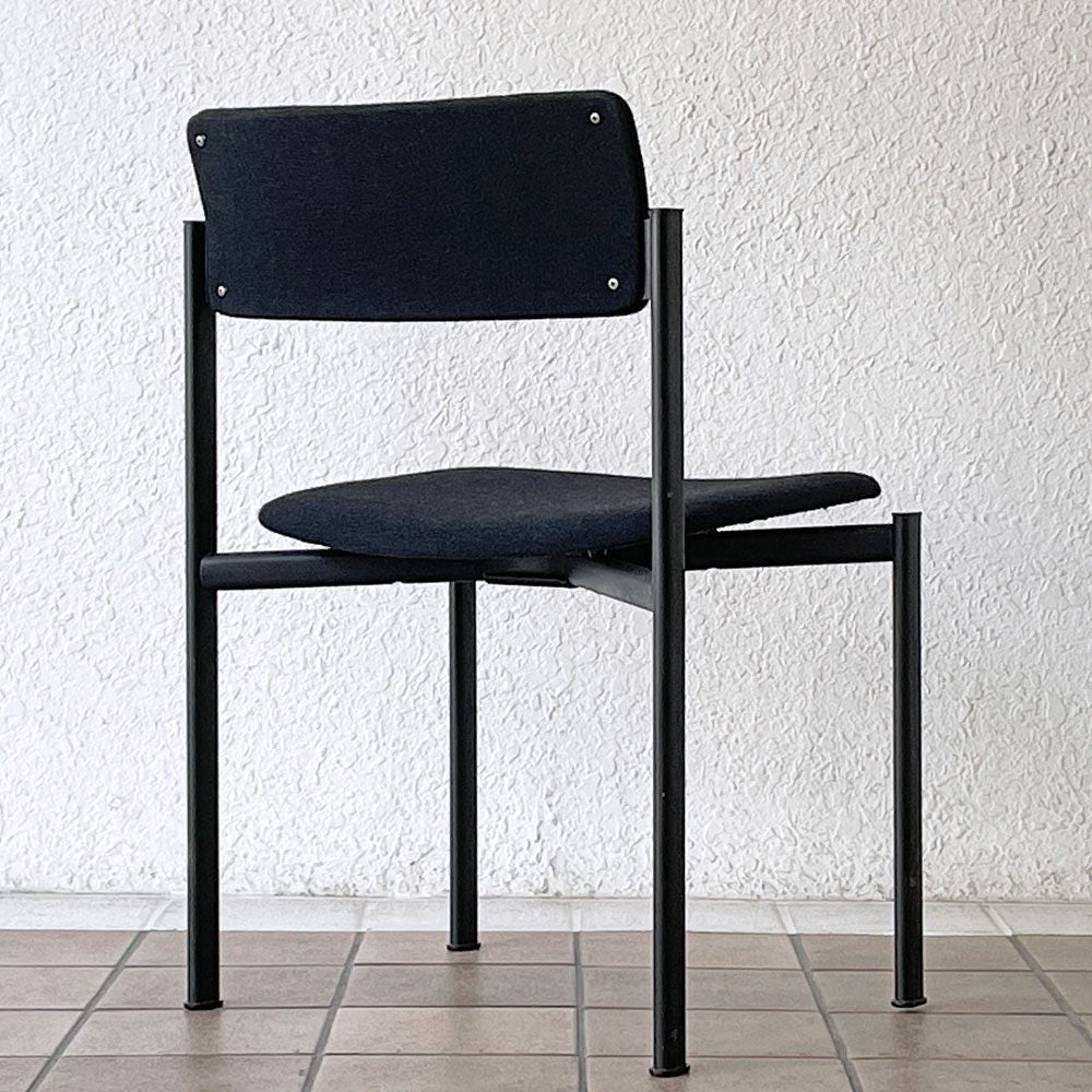 アスコ ASKO キキチェア KIKI CHAIR ダイニングチェア スチール ファブリック ブラック イルマリ・タピオヴァーラ フィンランド 北欧家具 ビンテージ ◇