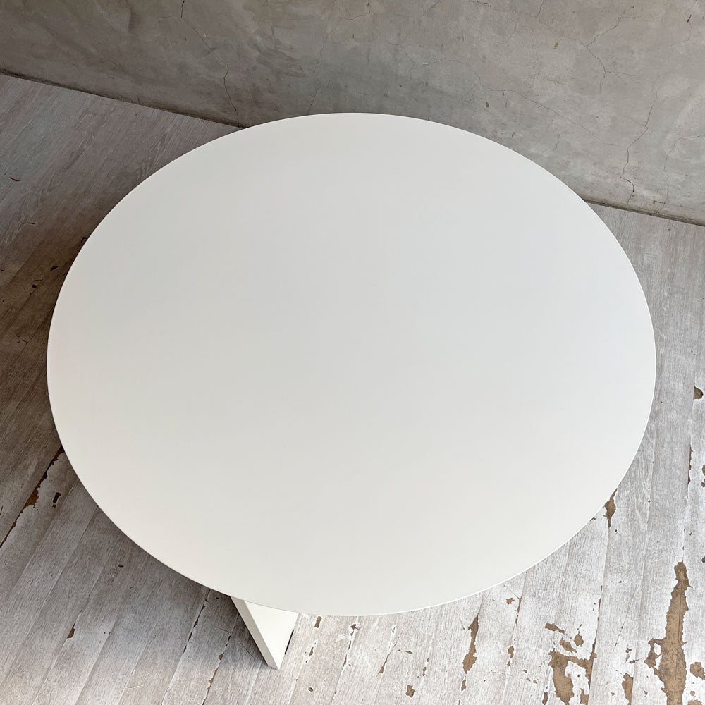 ヘイ HAY スリットテーブル SLIT TABLE XL ホワイト スチール サイドテーブル ローテーブル コーヒーテーブル ラウンド Φ65cm モダン デンマーク 北欧家具 ♪