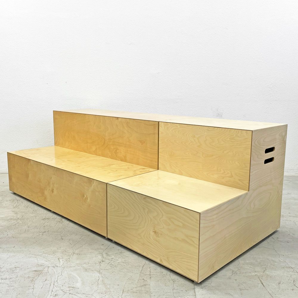 ノルオフィス Knoll Office アンスクリプテッド Unscripted ステップス Steps モジュールセット（2ステップ ロング+ショート）ロックウェル ソファ ベンチ 総定価約95万円 〓
