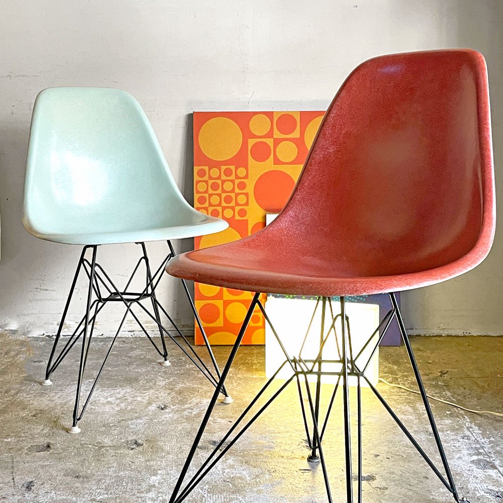 ハーマンミラー Herman Miller サイドシェルチェア セカンド 2nd FRP エッフェルベース テラコッタ ビンテージ イームズ ミッドセンチュリー ■
