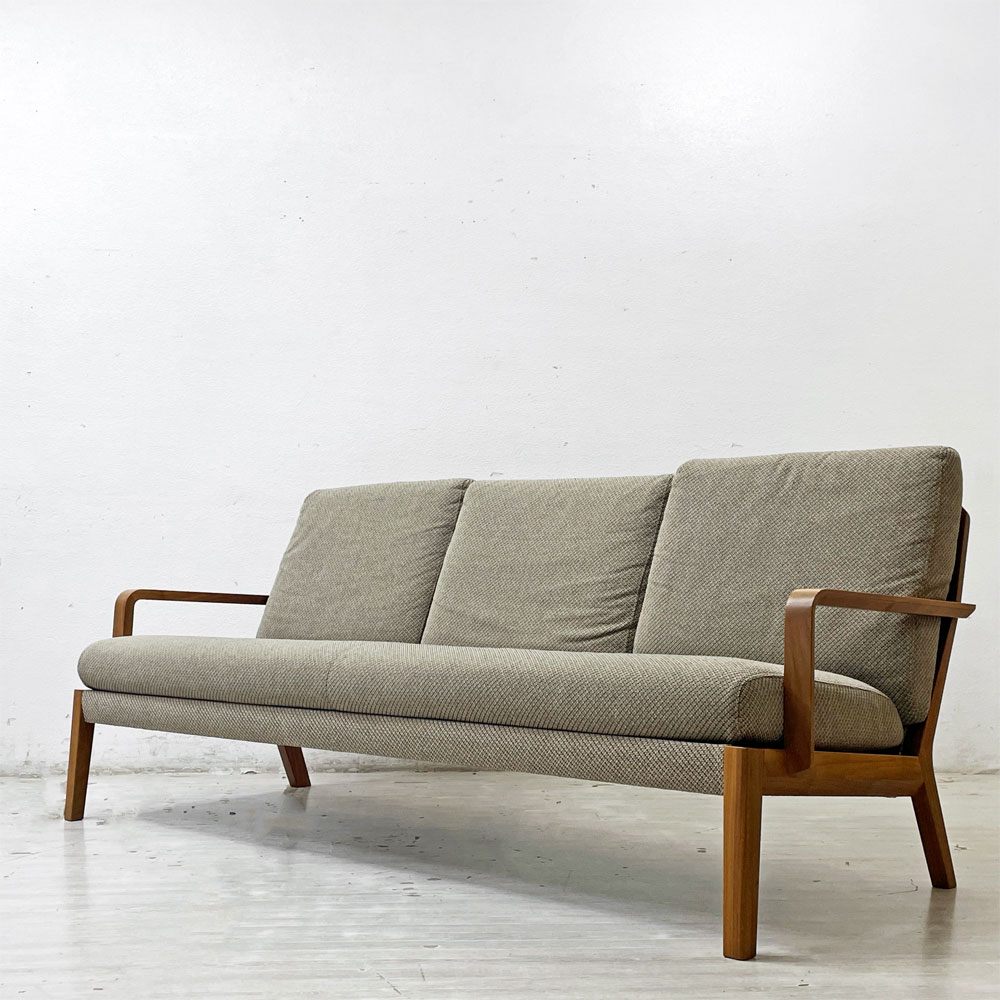 カリモク karimoku 3pソファ 3シーター WU45 ファブリック ブナ材 ローストビーチカラー W188cm ●