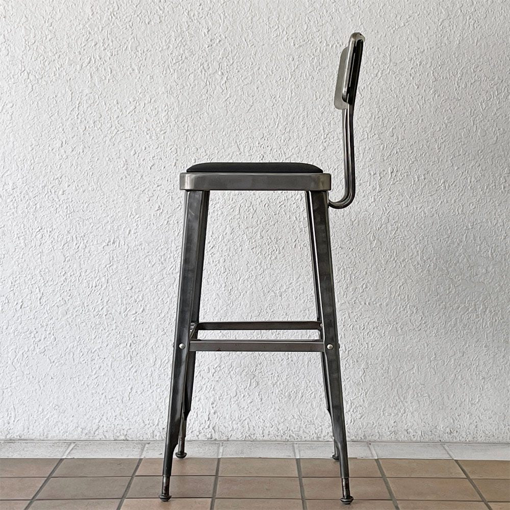 ダルトン DULTON スタンダードバーチェア Standard bar chair RAW スチール×ビニールレザー USビンテージスタイル 定価34,100円 B ◇