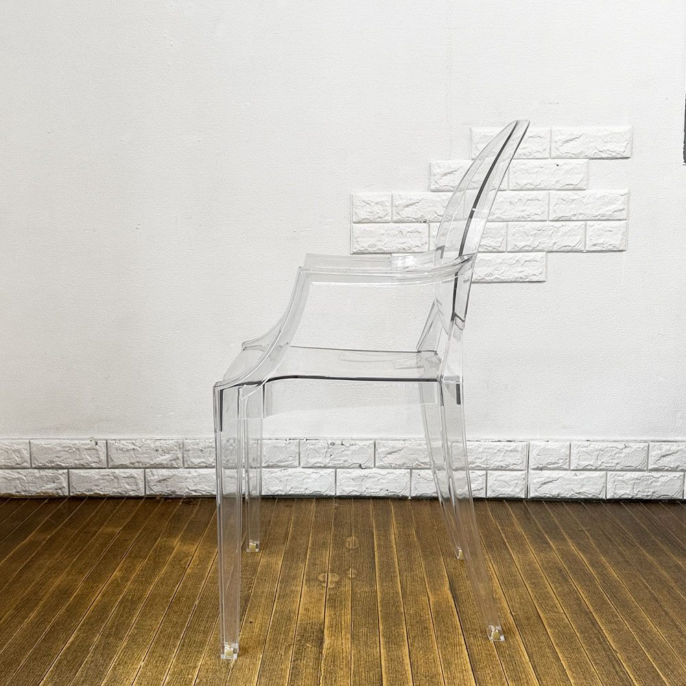 カルテル Kartell ルイゴースト LouisGhost アームチェア クリスタル スタッキング フィリップ・スタルク Philippe Starck イタリア ◎