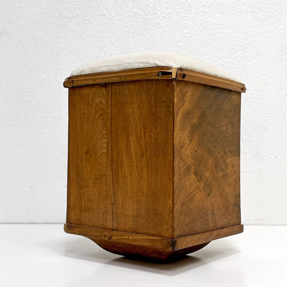 ヨーロッパビンテージ European Vintage 裁縫箱 ソーイングボックス 小物入れ 開き扉 抽斗3杯 古家具 古道具 木味 脚部欠品 ●