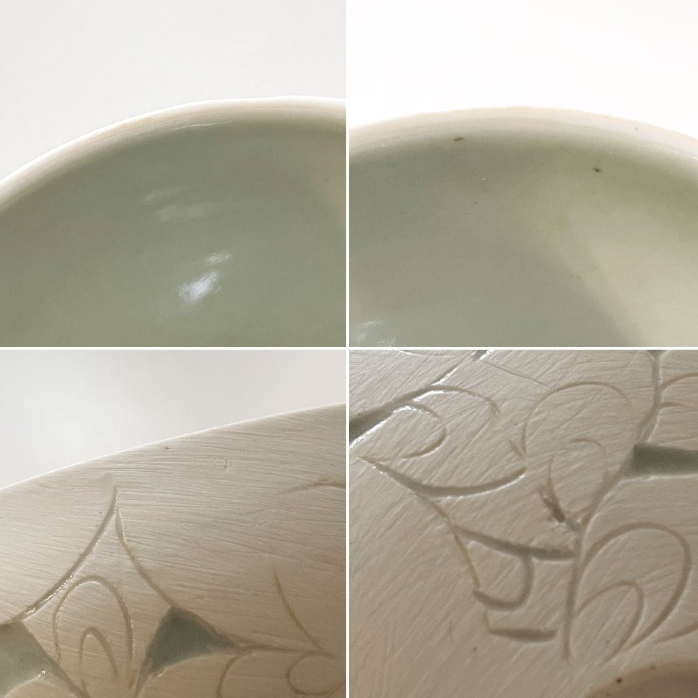 伊藤剛俊 Taketoshi Ito 掻き落とし 湯呑 フリーカップ グリーン Φ9cm 初期作品 益子焼 現代作家 ◎