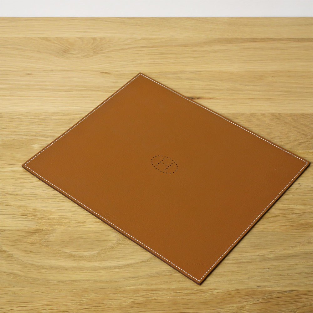 エルメス HERMES ミーズ エ ルランス マウスパッド トリヨン・リス/トリヨンH レザー 本革 ◎
