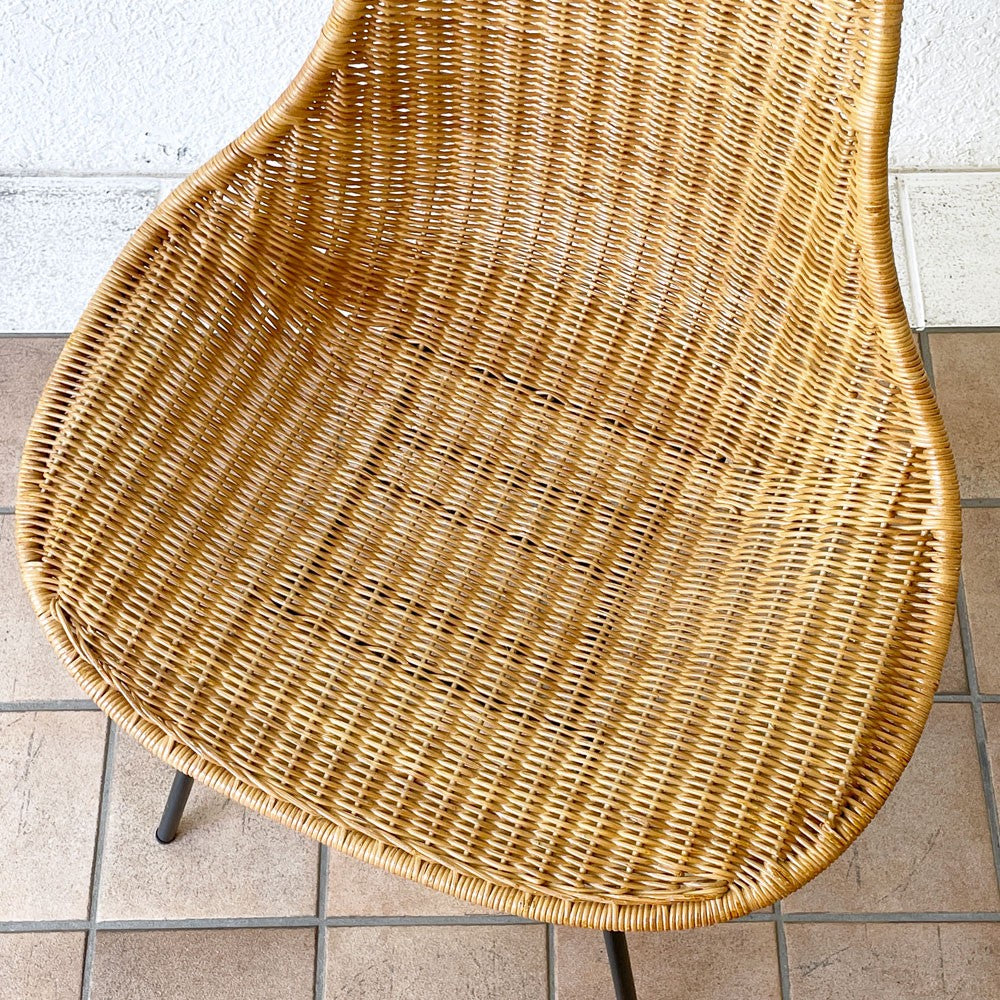 イデー IDEE バーバス チェア BARBAS CHAIR リビングチェア ダイニングチェア ラタン×アイアン アジアン リゾートスタイル A ◇