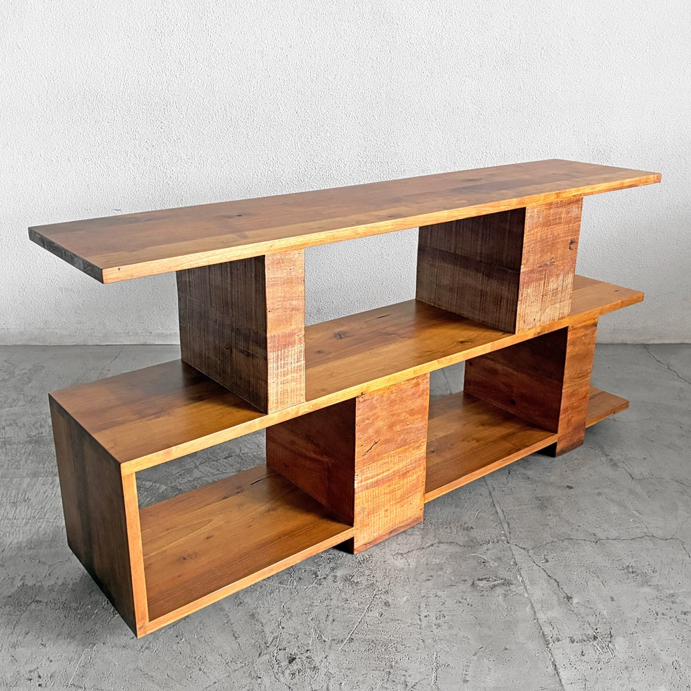 ビーナ bina ジンジャー GINGER コンソール テーブル CONSOLE TABLE 古材×ウォールナット無垢材 オープンシェルフ 間仕切り 廃番 〓