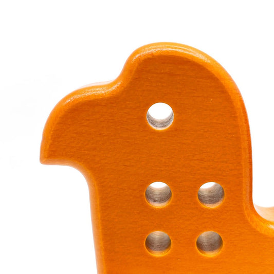 ネフ naef 紐通し ラクダ 木製玩具 オレンジ 1~2歳 幼児用 おもちゃ 紐欠品 ●