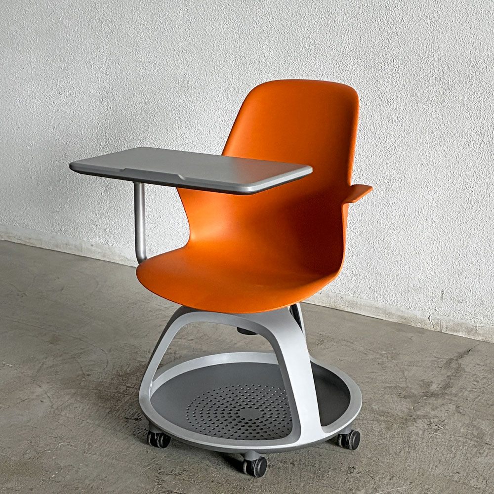 スチールケース Steelcase ノード node ミーティングチェア オフィスチェア シトロン 可動式サイドテーブル＆キャスター付 B 〓