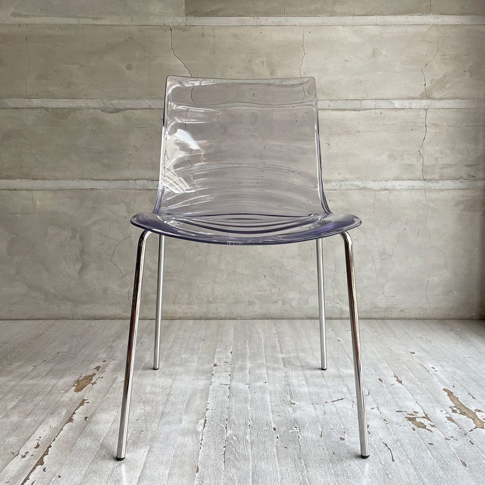 カリガリス Calligaris コヌビア connubia ロゥ L'EAU ダイニングチェア トランスペアレントアクアマリン アクリル Archirivolto イタリア モダンデザイン 参考定価￥43.800- B ♪