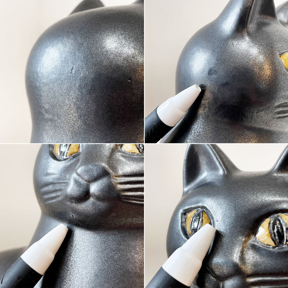 グスタフスベリ GUSTAVSBERG K-Studion 猫 キャット マンズ CAT MANS H20.5cm リサラーソン オブジェ 置物 北欧雑貨 北欧ビンテージ ◎