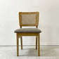 クラッシュゲート CRASHGATE ノットアンティークス Knot Antiques ピケ PIKE チェア オーク材 ファブリック座面 ラタン チャコールグレー ビンテージスタイル ●