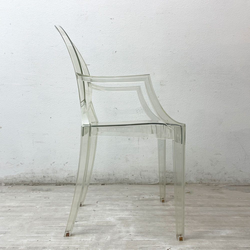 カルテル Kartell ルイゴースト Louis Ghost クリスタル アームチェア ダイニングチェア フィリップ・スタルク Philippe Starck イタリアモダン ●