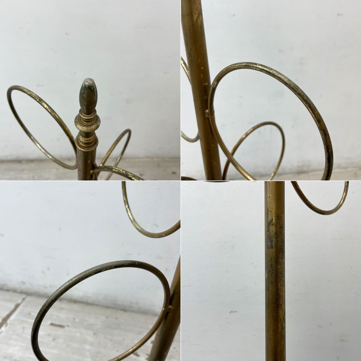 ビンテージ Vintage スチール製 ハンガースタンド コートハンガー 楕円 クラシカルデザイン  ●
