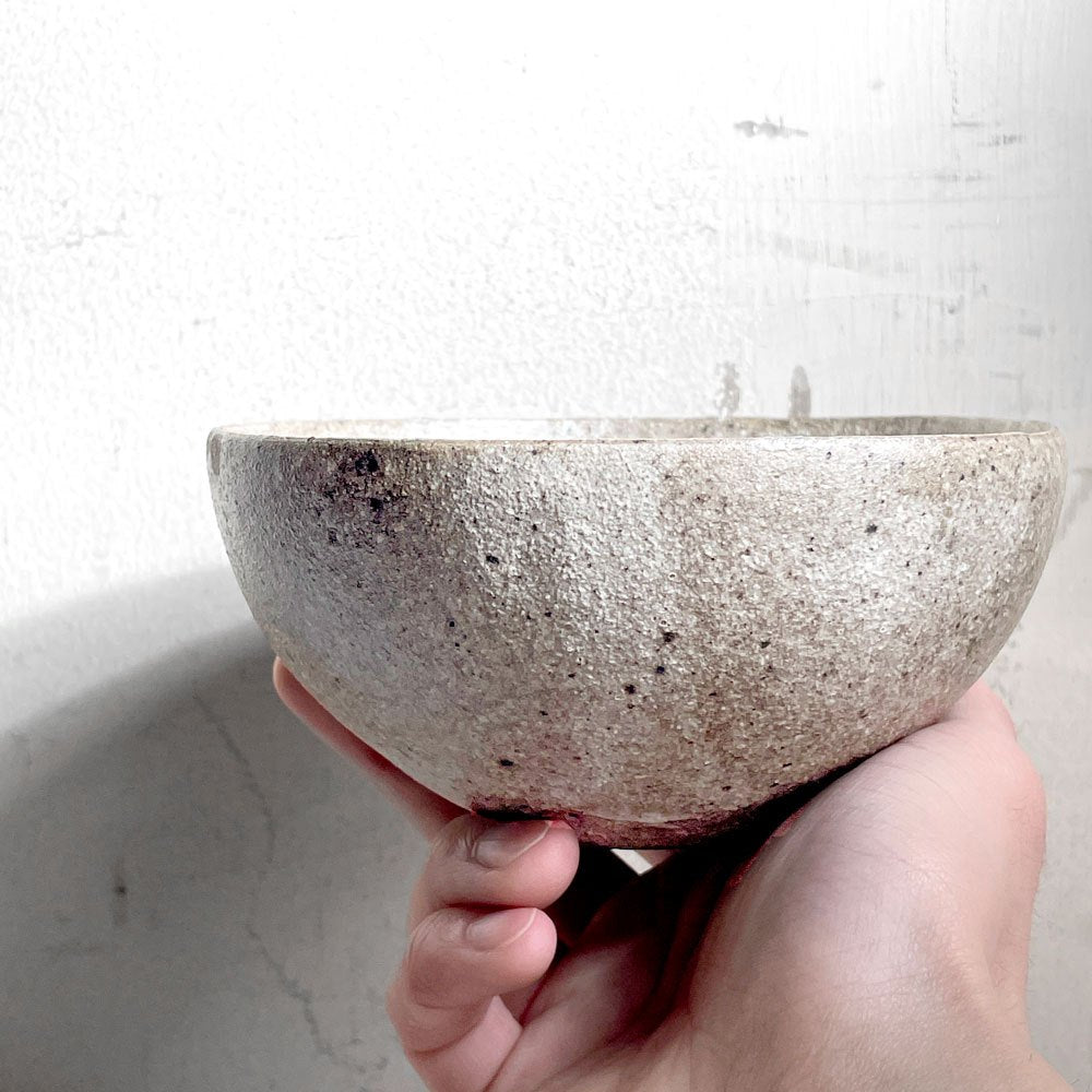 村上 躍 白化粧碗 中鉢 ボウル 汁椀 Φ14cm 陶芸家 現代作家 ■