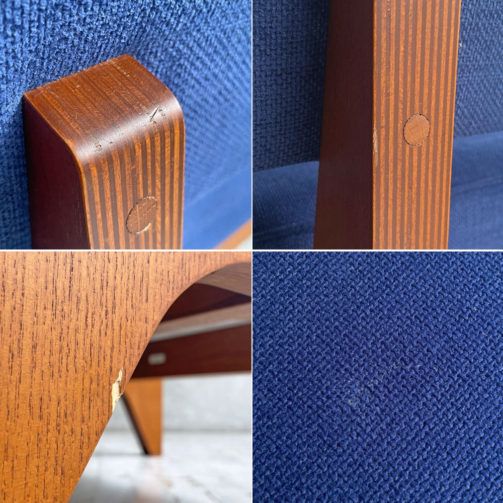 イデー IDEE ソリッドベンチ SOLID BENCH ソファ 2人掛けソファ 長椅子 W150cm ネイビーカラー アッシュ材フレーム アントンブラウン 参考価格￥199,900- ♪