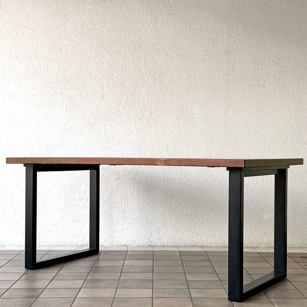 アクタス ACTUS エフジェイ FJ ダイニングテーブル ウォールナット材 W165cm コの字脚 ナチュラルモダン ◇