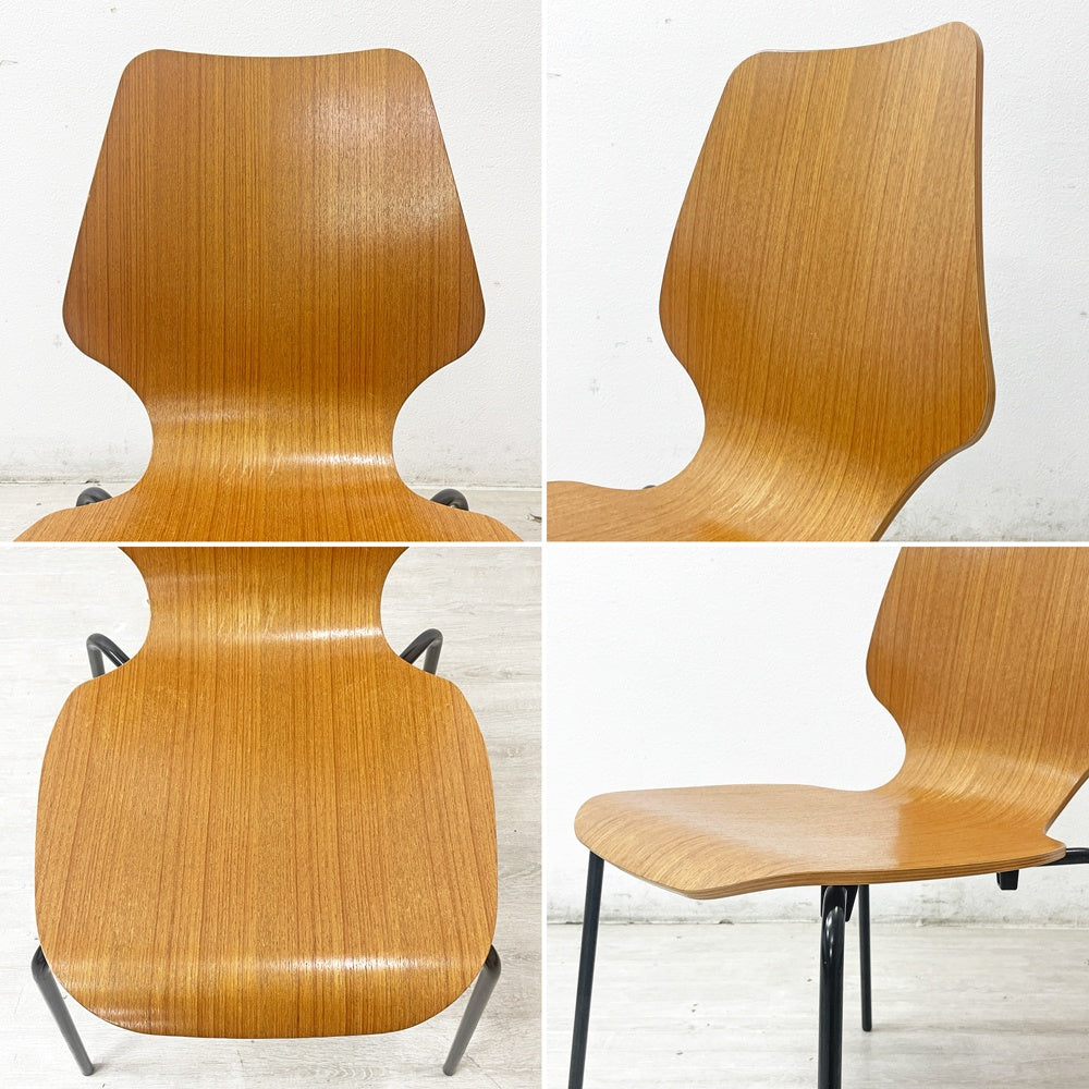 セイアローズ SEIARROWS ウッドスタックチェア WOOD STACK CHAIR チーク材 プライウッド スタッキングチェア B ●