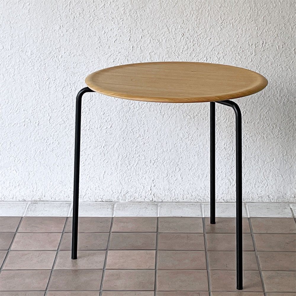 エンゲルブレヒト Engelbrechts ケヴィ KEVI 2010 ダイニングテーブル オーク材 プライウッド カフェテーブル 70cm 3本脚 ヨルゲン・ラスムッセン デンマーク 未使用品 ◇