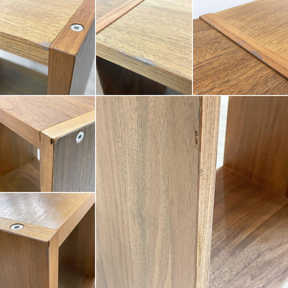 無印良品 MUJI スタッキングシェルフ 2列3段 ウォールナット材 本棚 飾り棚 収納棚 コの字棚 ストッパー4個付き 参考定価￥38,390- ●