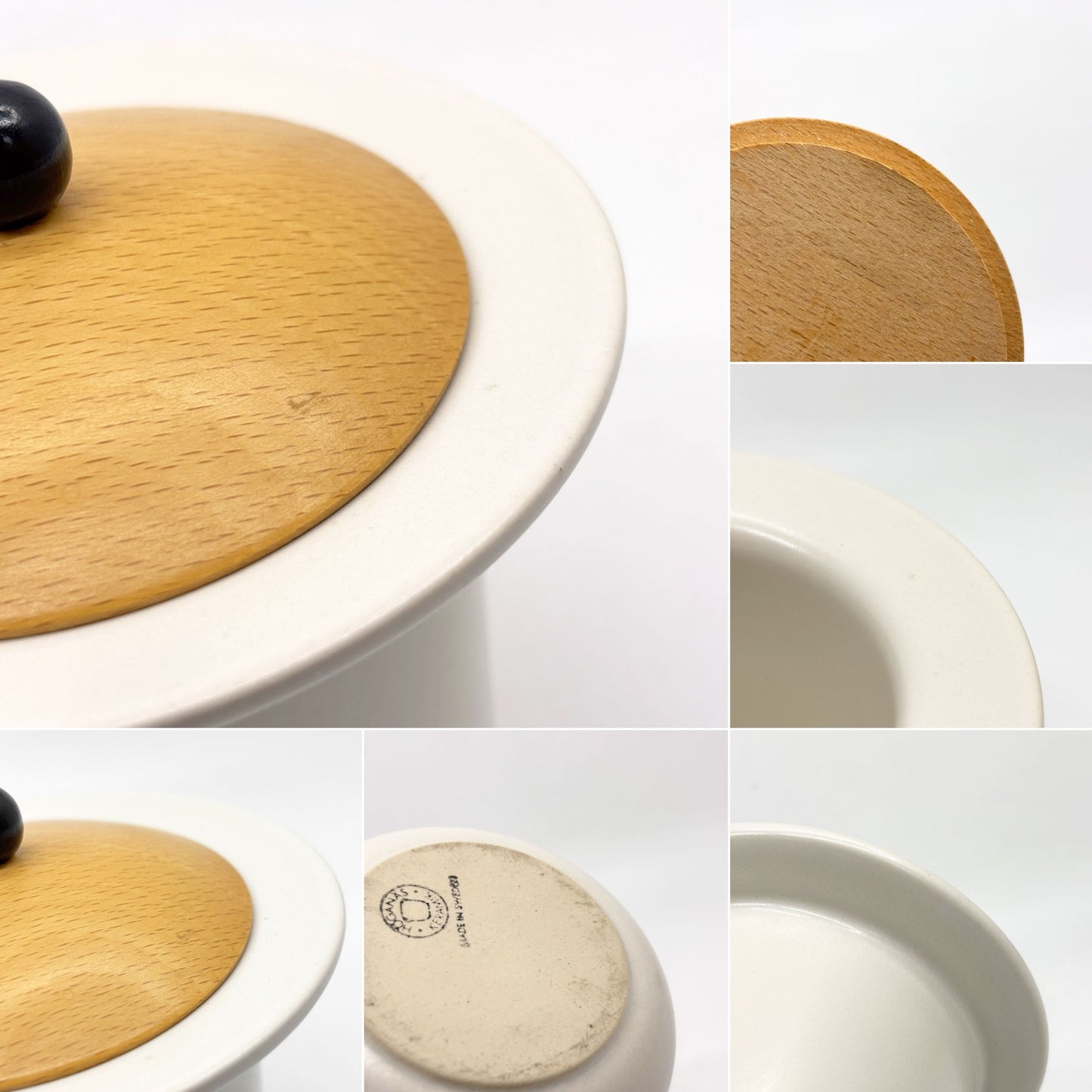 ホガナスケラミック Hoganas Keramik キャニスター 蓋付き シュガーポット エヴァ・ハナ Eva Hanner ビンテージ 廃番 ●