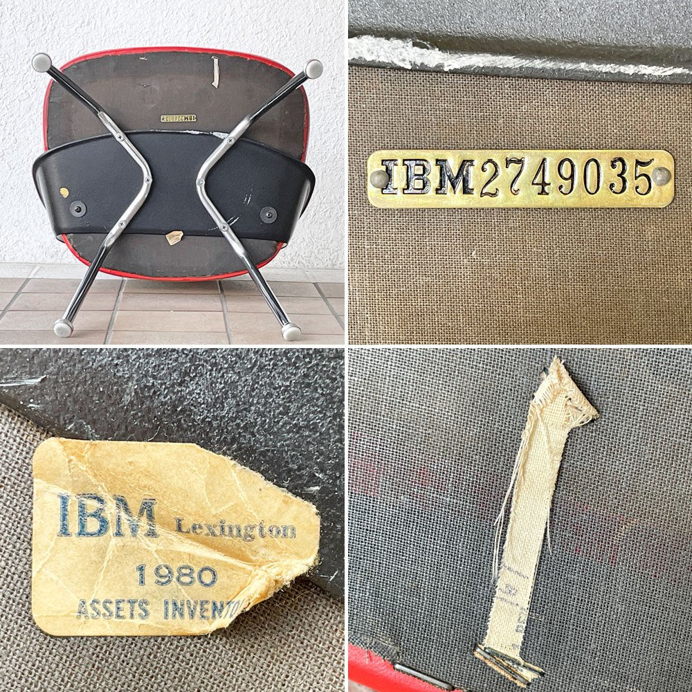 ノル Knoll エーロ・サーリネン Eero Saarinen エグゼクティヴ #72 サイドチェア FRPシェル PVCシート メタルベース 50-60's ビンテージ IBM納入品 希少 ◇