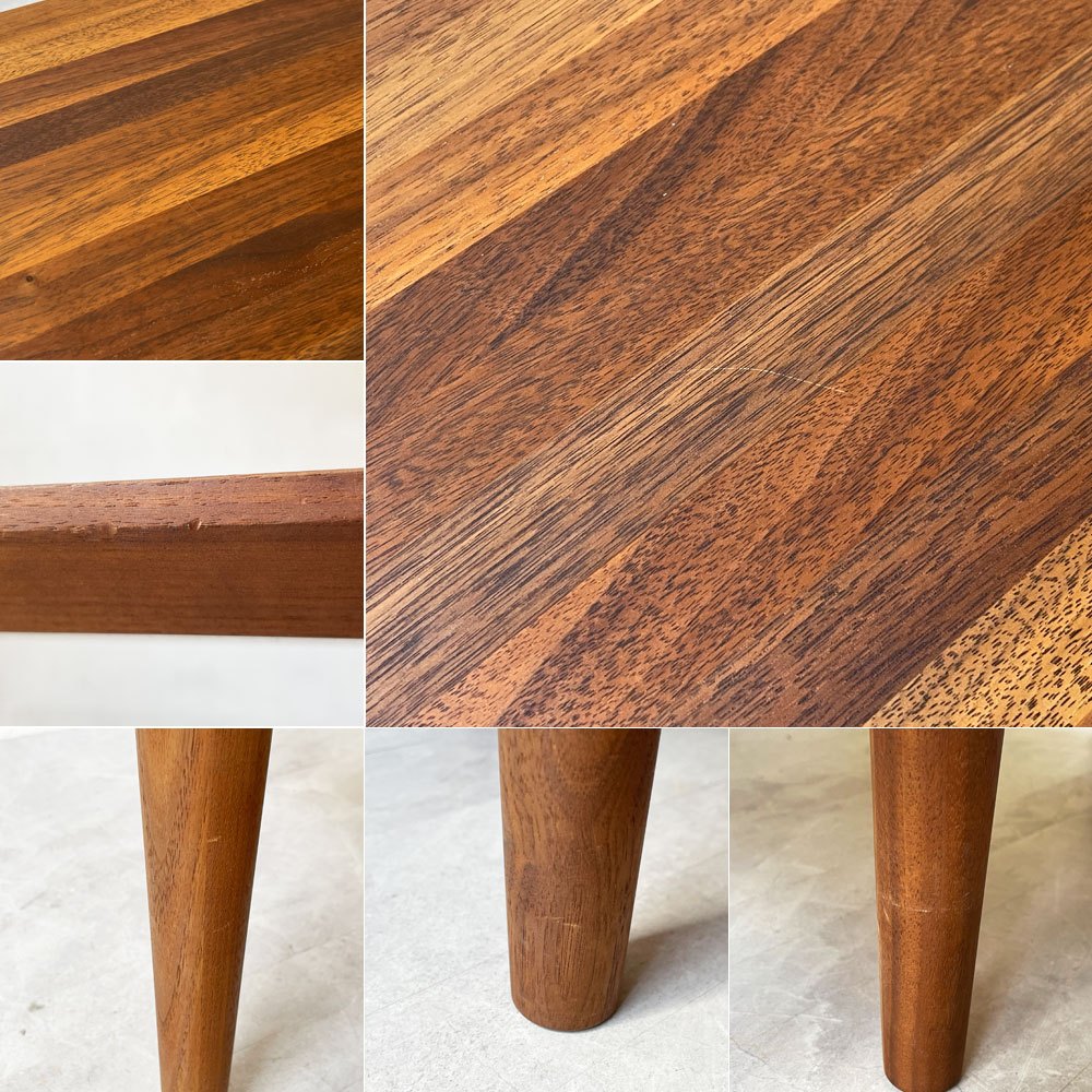マスターウォール MASTERWAL ライン ソファテーブル LINE SOFA TABLE コーヒーテーブル ローテーブル ウォールナット無垢集成材 アカセ木工 W90cm 定価￥79,200- ★
