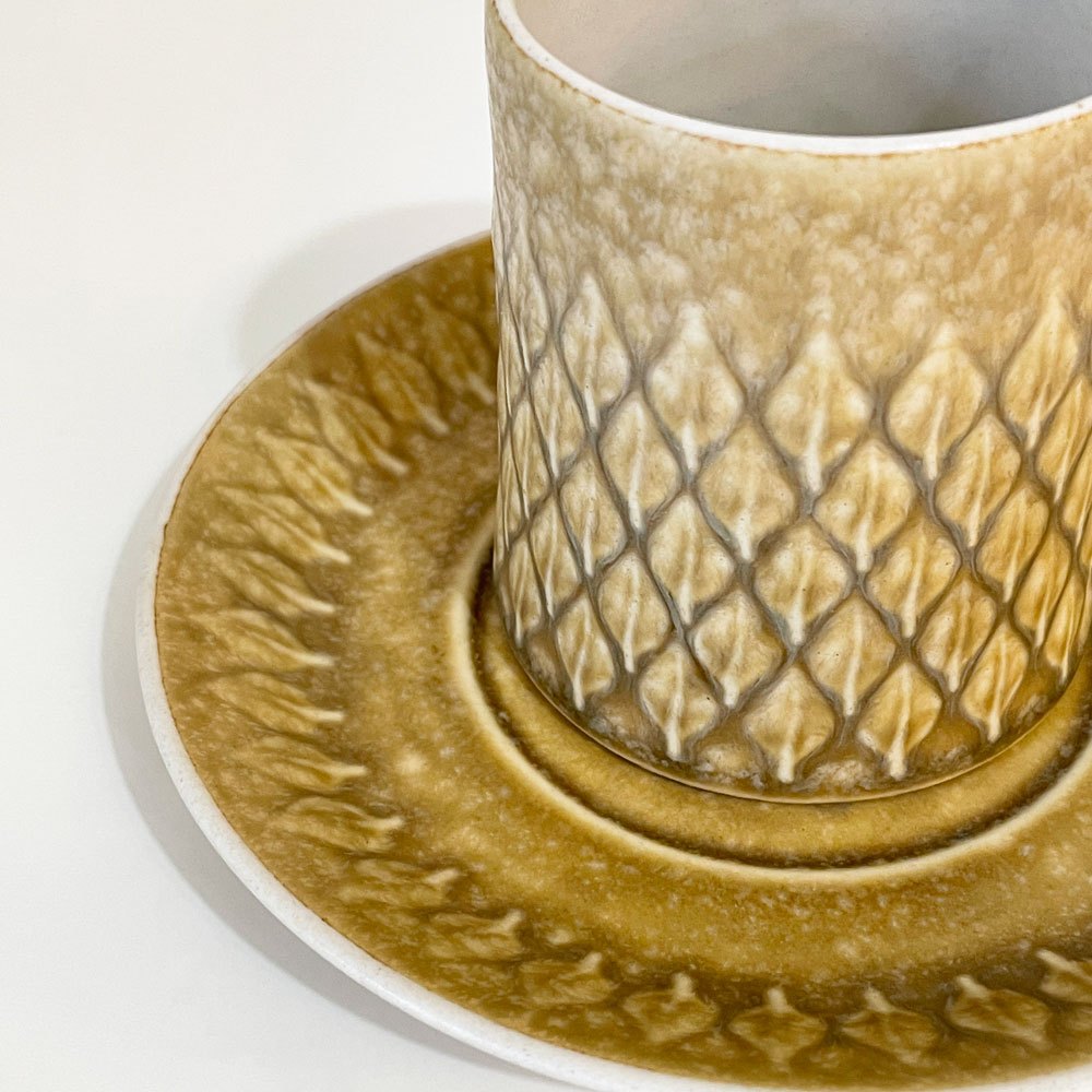 クロニーデン Kronjyden レリーフ コーヒーカップ＆ソーサー Coffee C&S イェンス・クイストゴー Jens.H.Quistgaard 北欧食器 デンマーク ◎